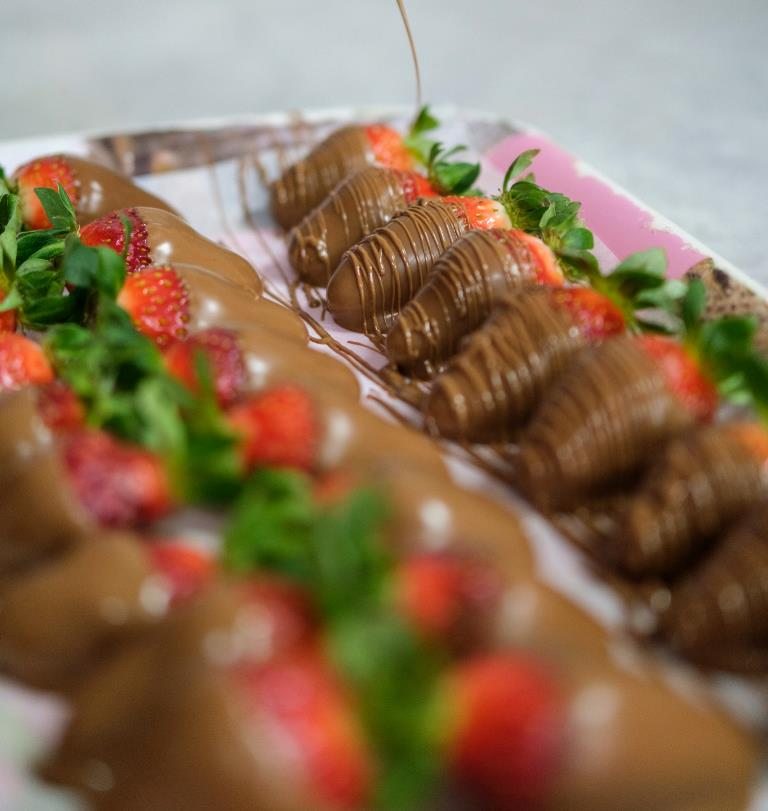 Çilek ve gerçek çikolatayla hazırlanan Texcoco tatlıları